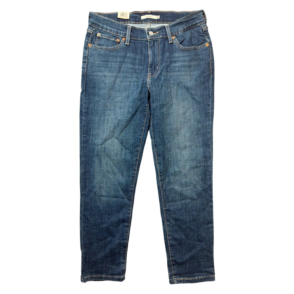 Levi's Jeans Womens 28 Boyfriend Blue Stretch Denim Medium Wash NEW